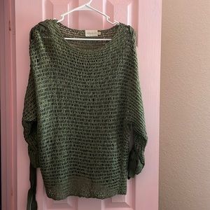 Cute military green knit sweater!!